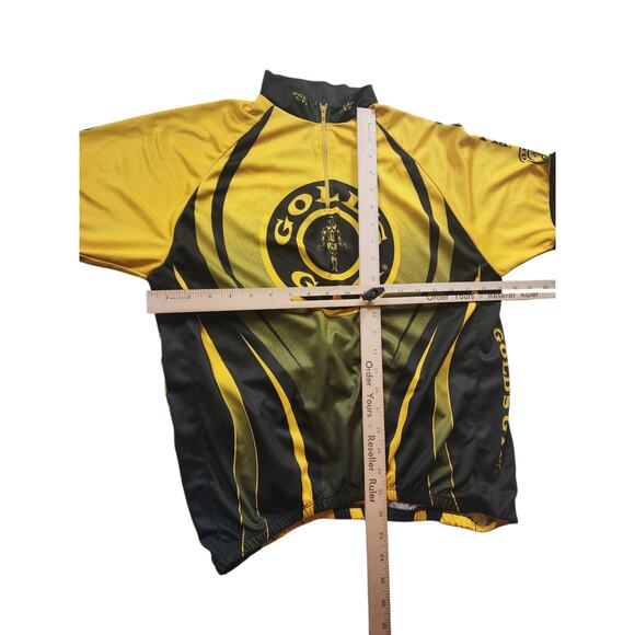 Golds Gym Cycling Jersey Mens Large Half Zip Short Sleeve Fitness Bodybuilding - Picture 11 of 16